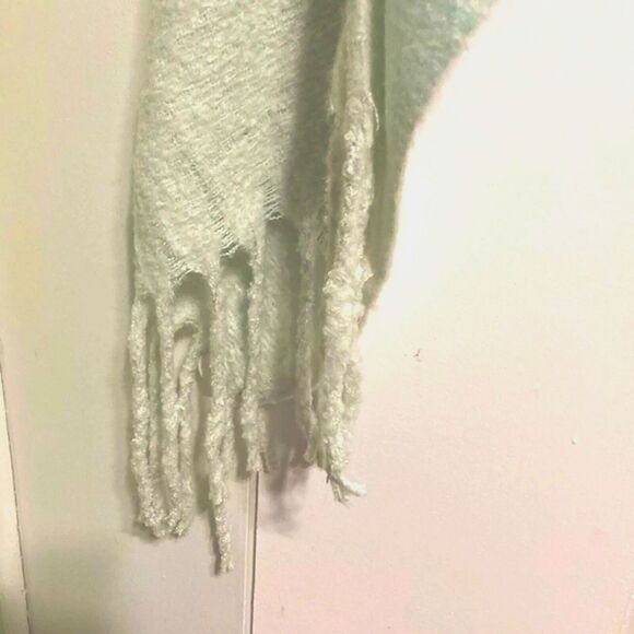 ANTHROPOLOGIE Mer Sea Always by the Sea Cozy Travel Wrap Teal Aqua Ombre Stripes - Picture 10 of 12